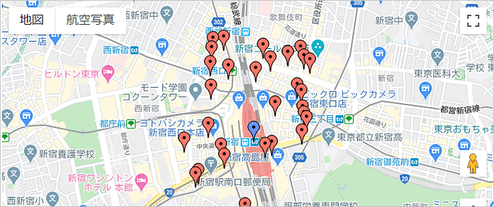 ナースJJ 地図検索